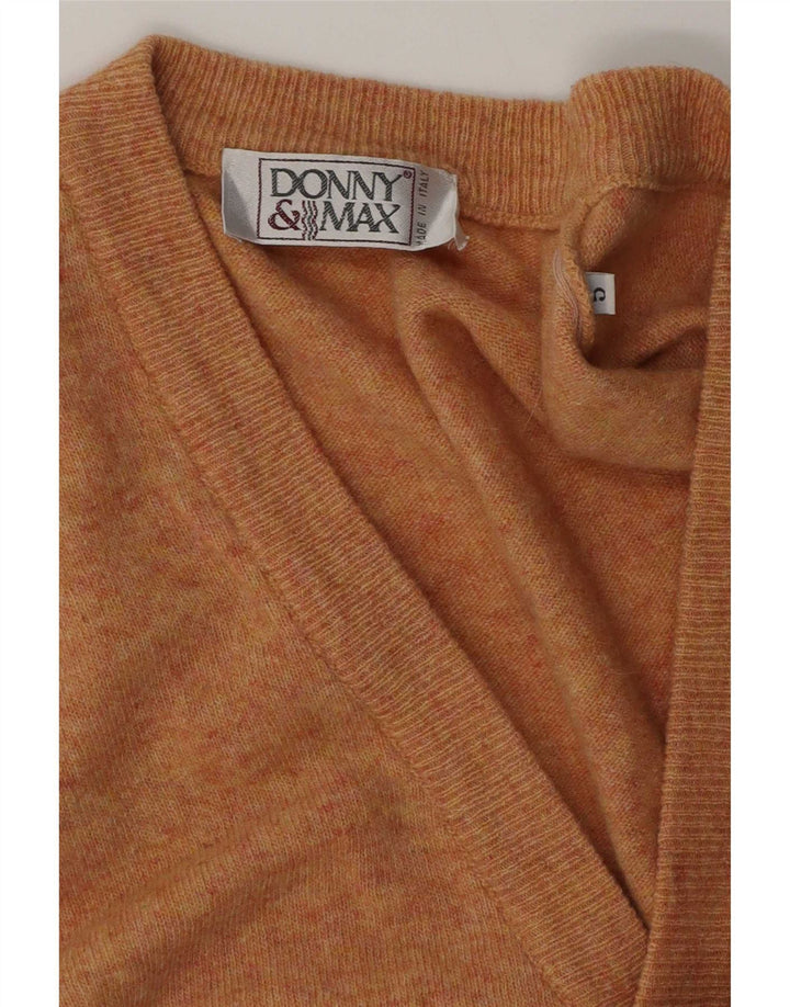 Donny & Max Mens Sleeveless Cardigan Sweater Medium Brown