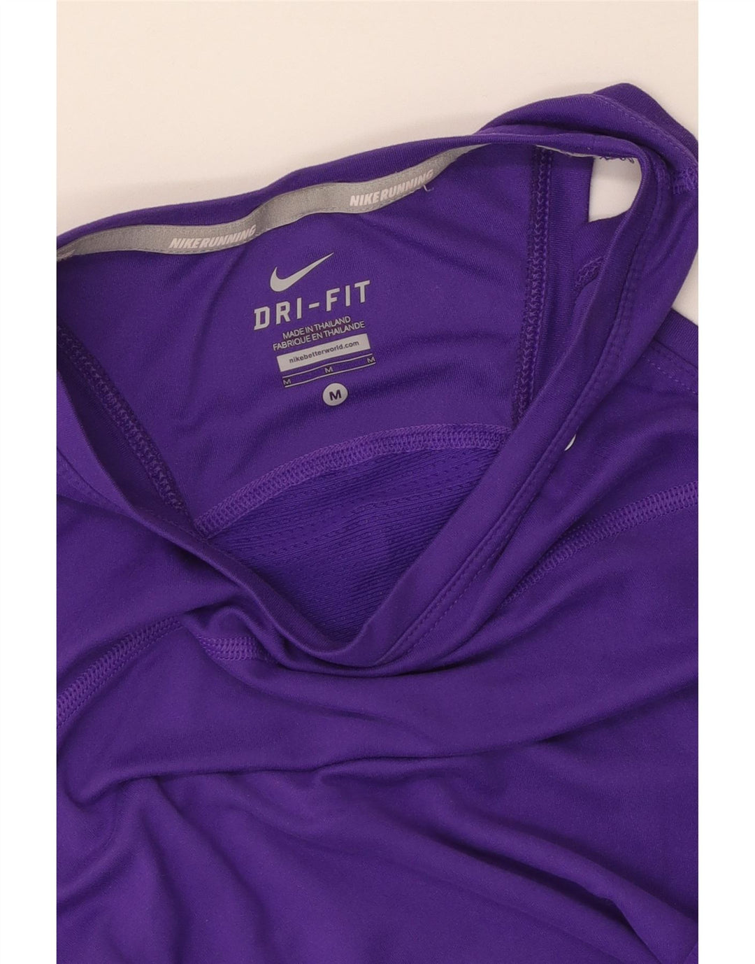 NIKE Womens Dri Fit Vest Top UK 12 Médio Roxo