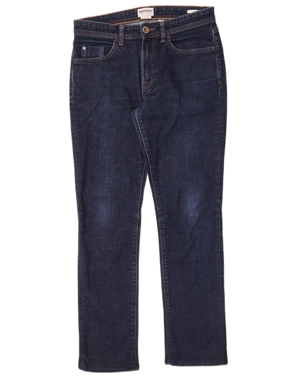 Timberland Mens Slim Jeans W29 L32 Azul Marinho Algodão