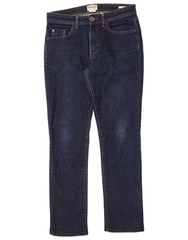 Timberland Mens Slim Jeans W29 L32 Azul Marinho Algodão