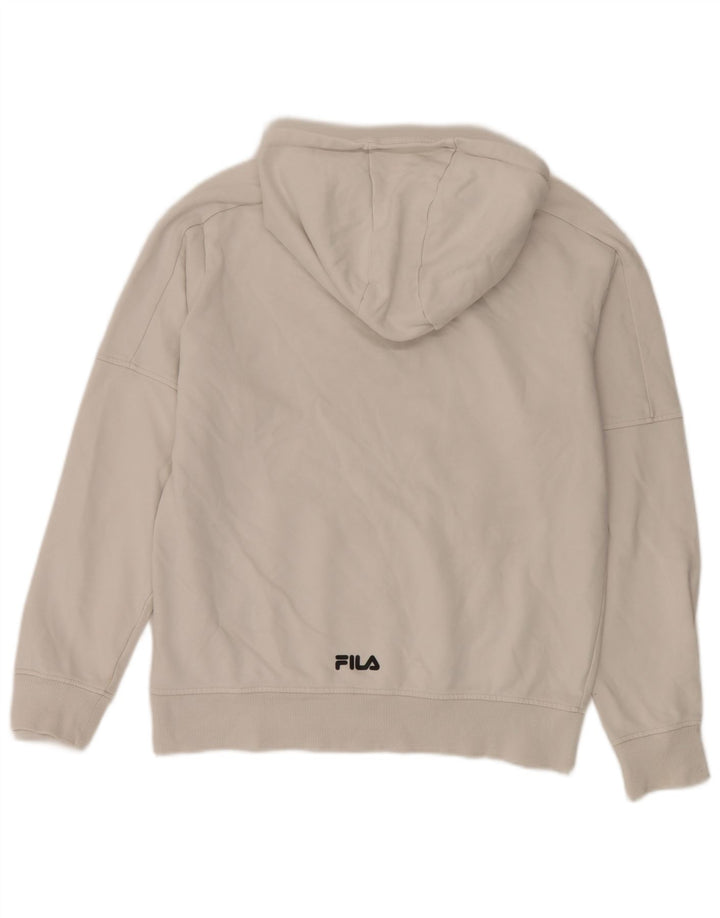 Fila Mens Graphic Hoodie Jumper Médio Algodão Branco