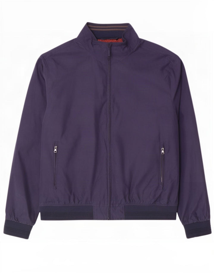 Jaqueta bomber masculina Marks & Spencer Reino Unido 46 3XL poliéster azul marinho