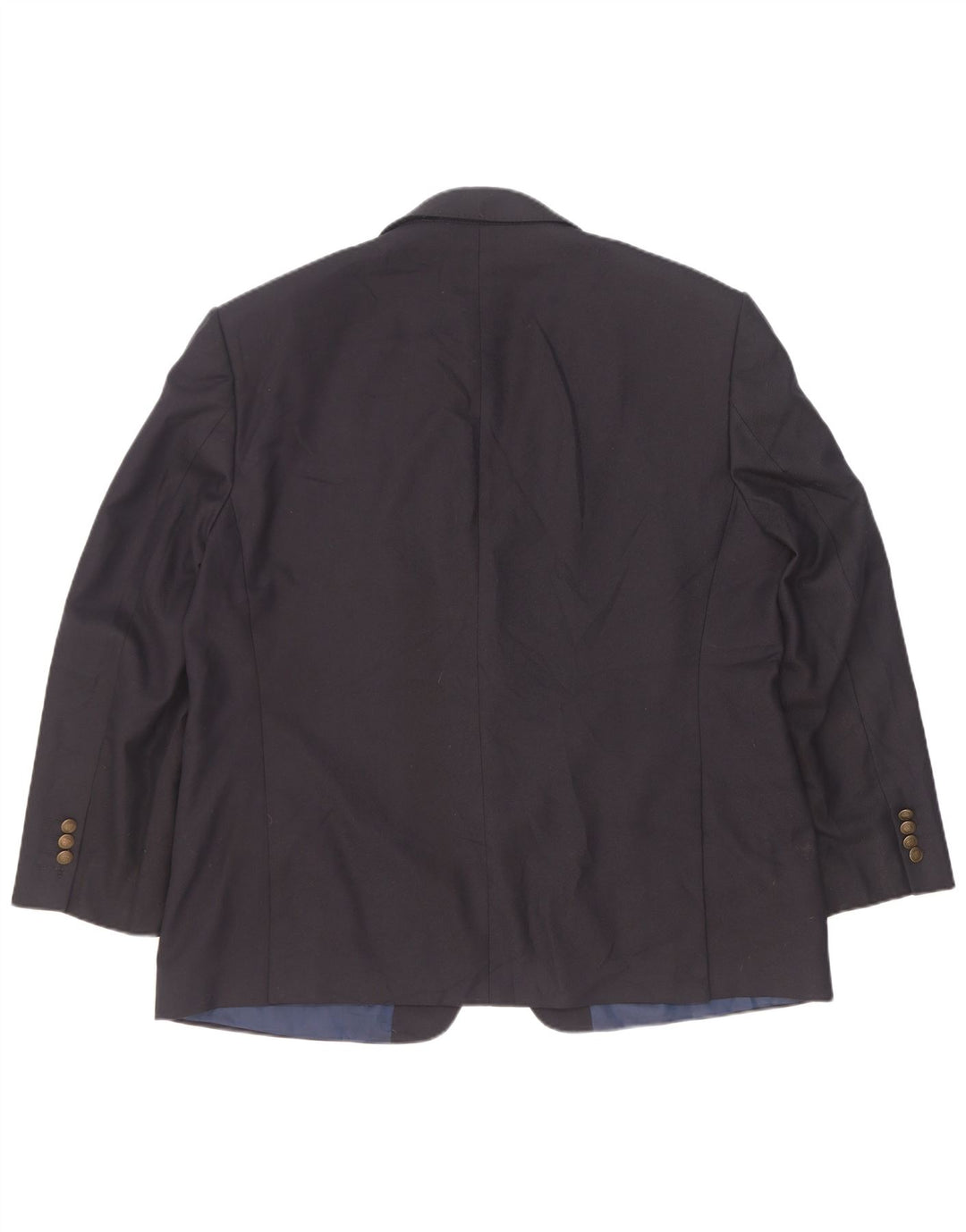 Jaqueta blazer masculina de 2 botões Marks & Spencer Reino Unido 46 XL azul marinho poliéster