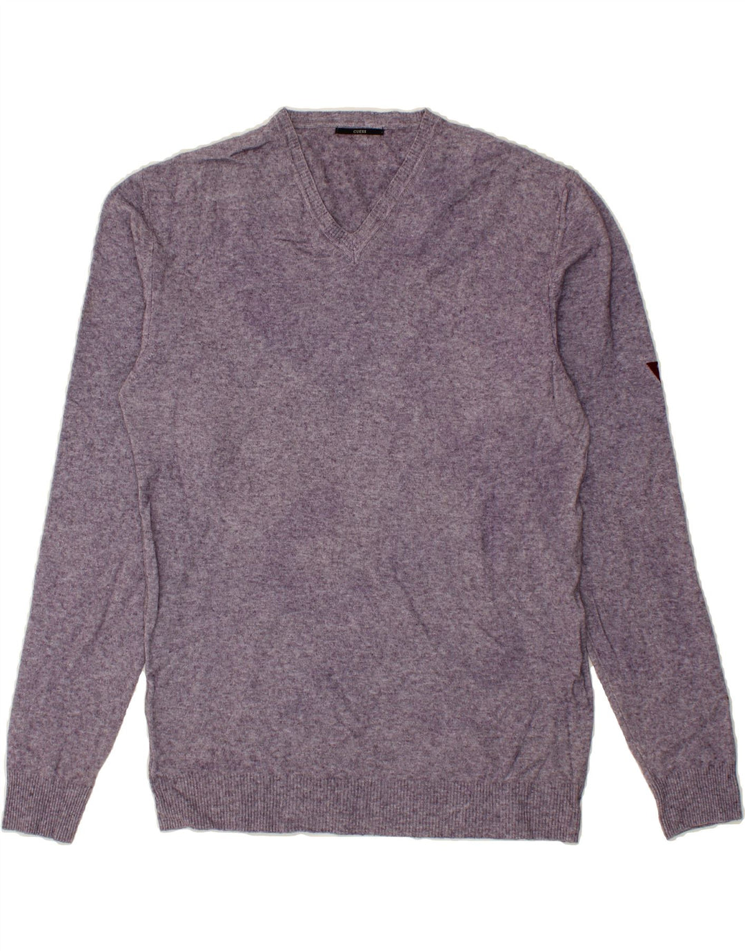 GUESS Womens V-Neck Jumper Sweater UK 22 3XL Purple Vintage Guess and Second-Hand Guess from Messina Hembry 
