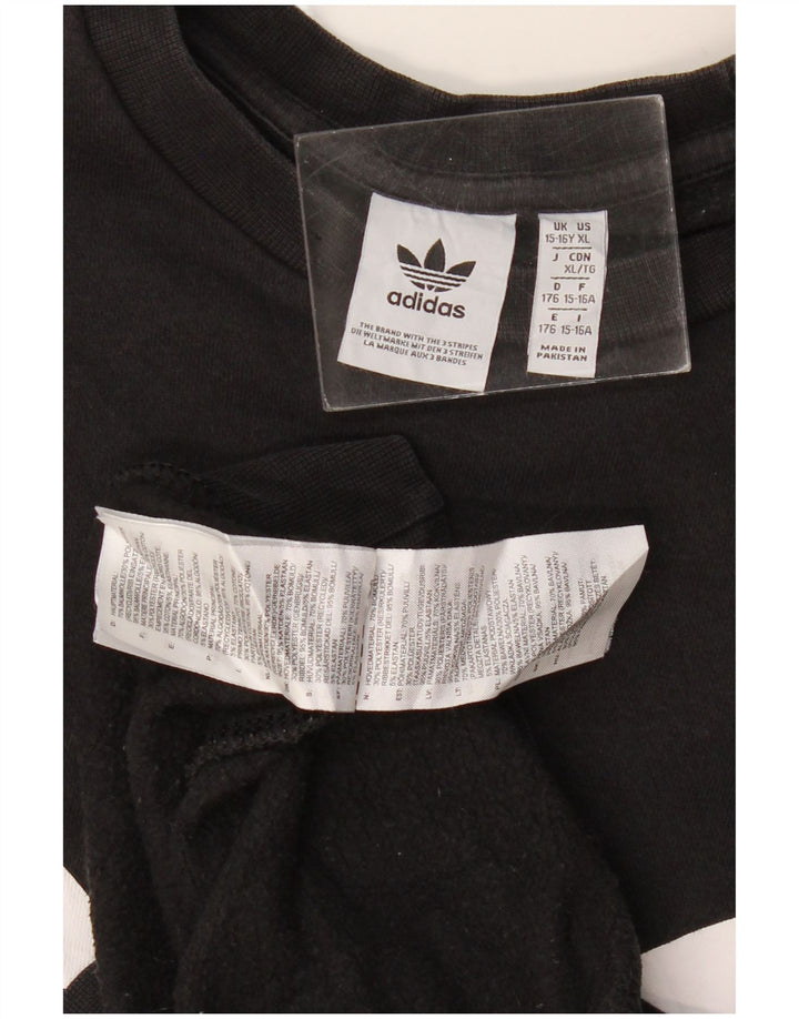 Suéter gráfico Adidas Meninos 15-16 anos algodão preto