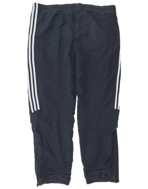 Adidas Mens Treino Calças Joggers UK 40/42 Médio Azul Marinho Poliéster