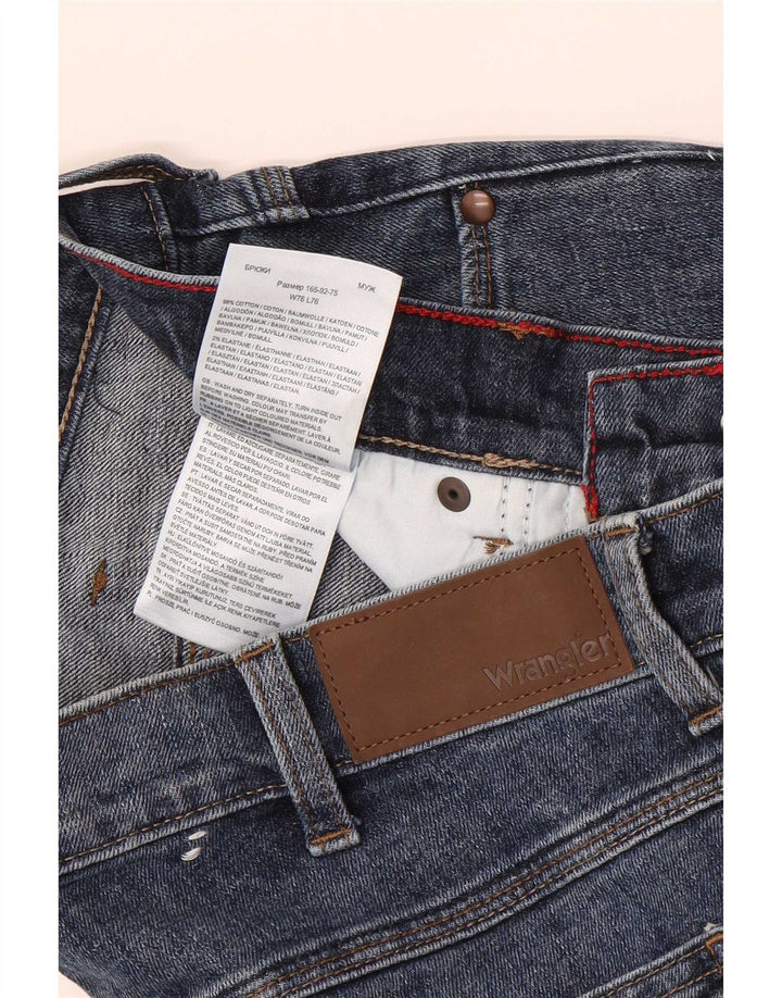 Wrangler Mens Jeans Slim W30 L30 Azul Algodão