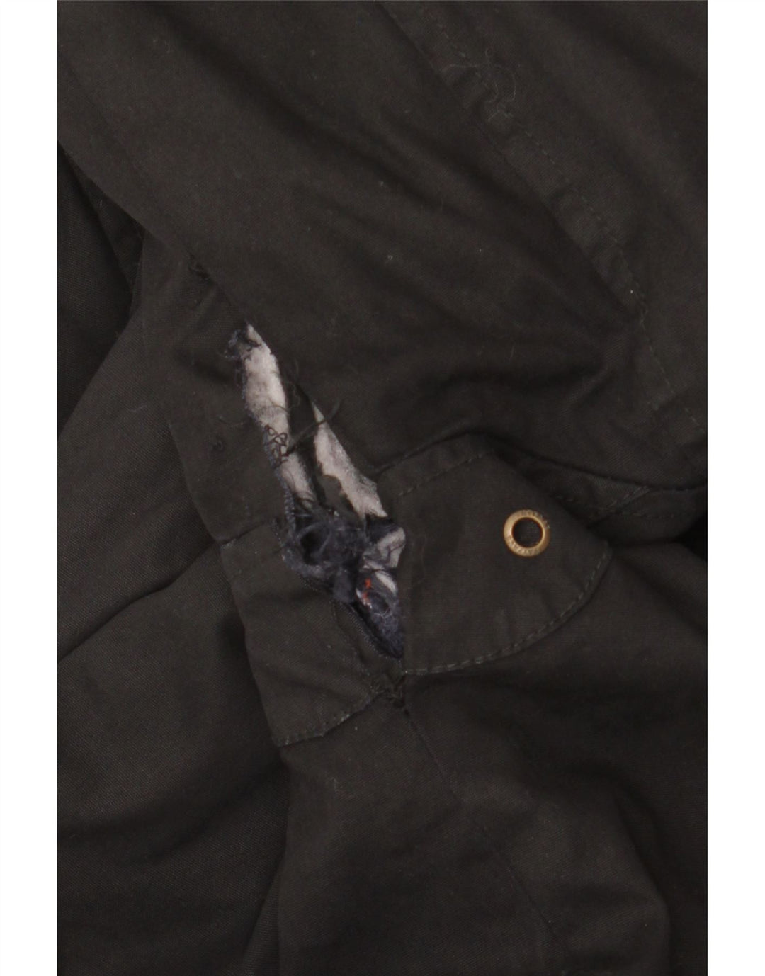 Jaqueta masculina de algodão encerado Fat Face UK 40 grande preta