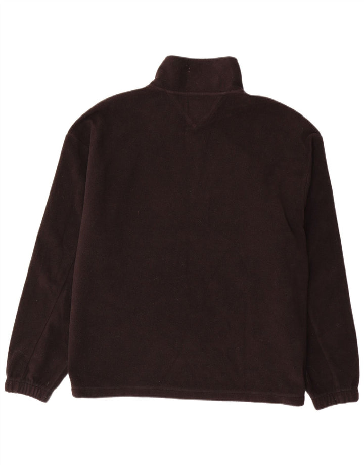 Suéter masculino TOMMY HILFIGER com zíper e gola em lã XL preto poliéster