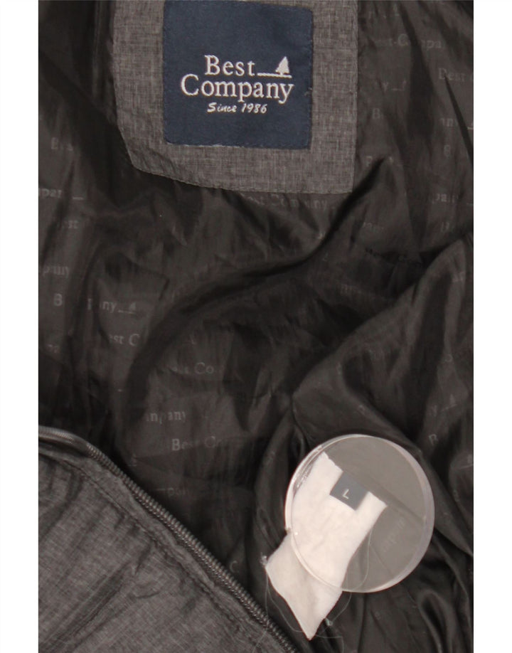 Jaqueta acolchoada feminina BEST COMPANY UK 14 grande cinza