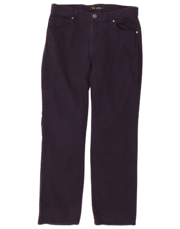 Calça jeans feminina Lee de cintura média e ajuste relaxado W30 L28 roxo