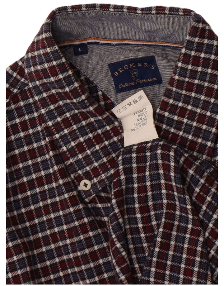 Camisa masculina vintage de flanela xadrez grande algodão xadrez multicolorido