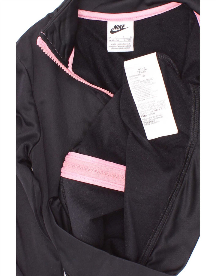 Jaqueta Nike Girls Tracksuit Top 6-7 Anos Grande Poliéster Preto