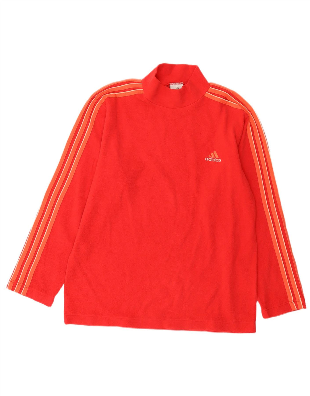 Adidas Mens Fleece Jumper UK 38/40 Poliéster Vermelho Médio