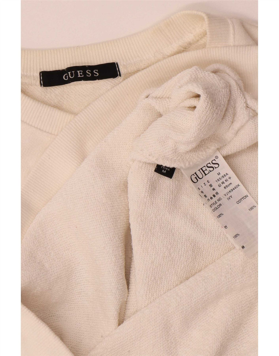 Suéter gráfico feminino Guess UK 14 médio off white algodão