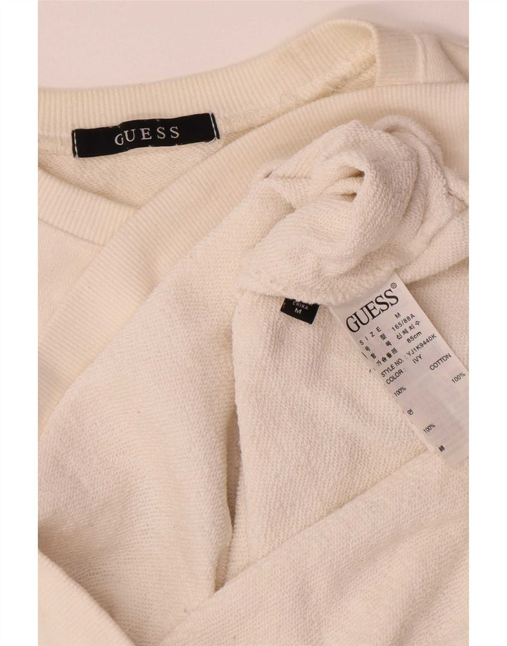 Suéter gráfico feminino Guess UK 14 médio off white algodão