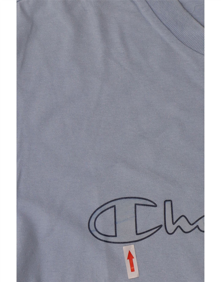Camiseta masculina estampada Champion grande algodão azul