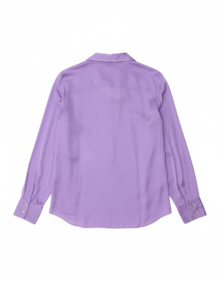 Camisa oversized feminina MASSIMO DUTTI EU 38 pequena viscose roxa