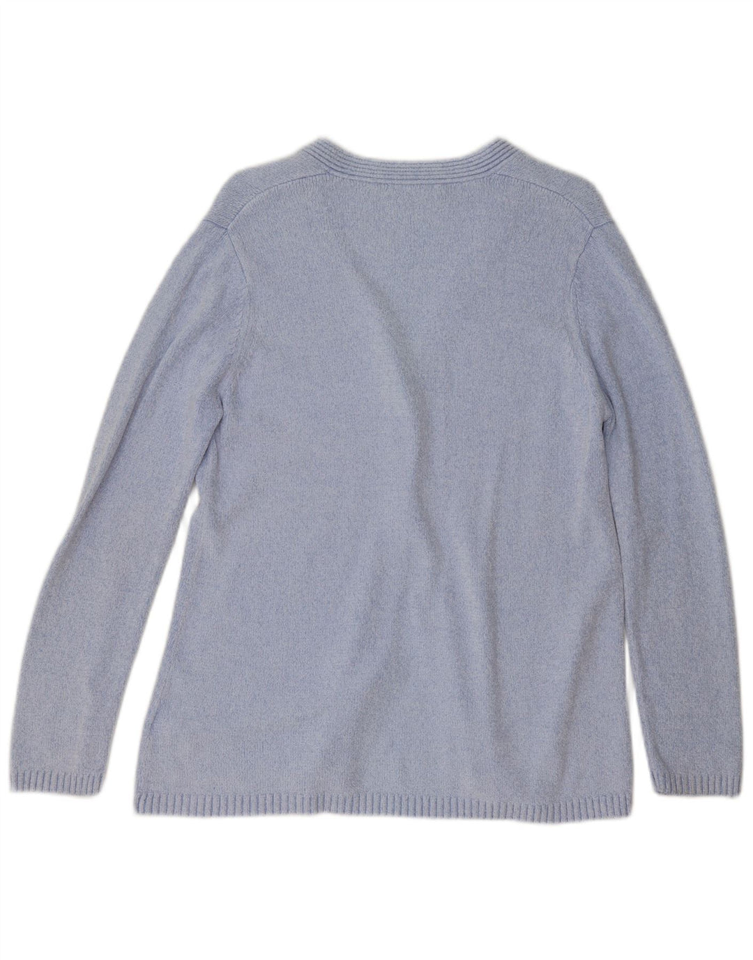 Suéter cardigã feminino Marks & Spencer UK 12 viscose azul médio