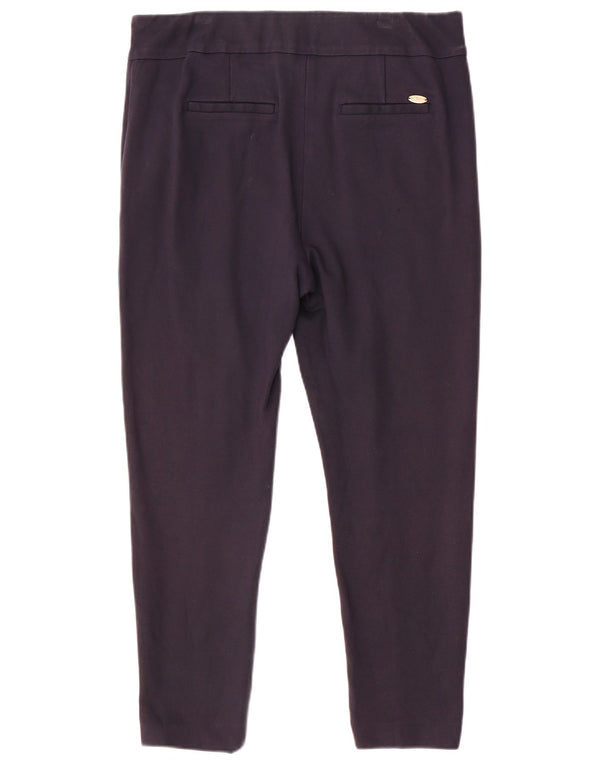 Calça casual feminina Marks & Spencer UK 16 grande W34 L27 azul marinho