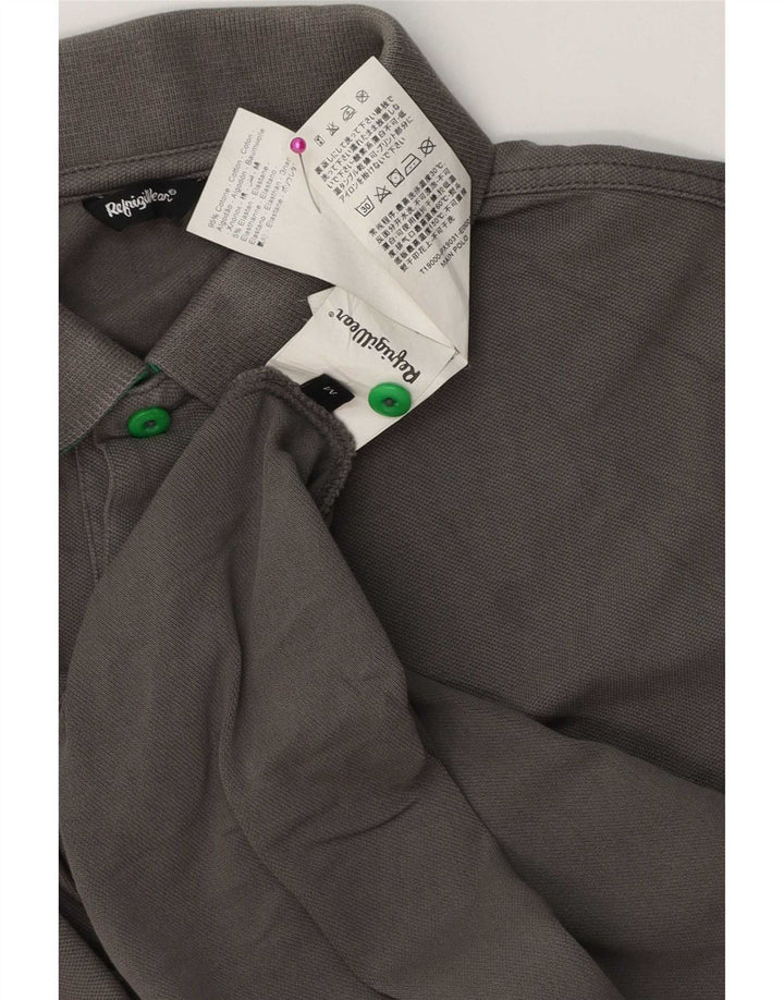 Camisa polo masculina Refrigue algodão cinza médio