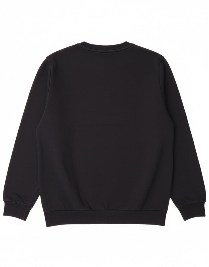PUMA Mens Graphic Moletom Jumper Médio Algodão Preto