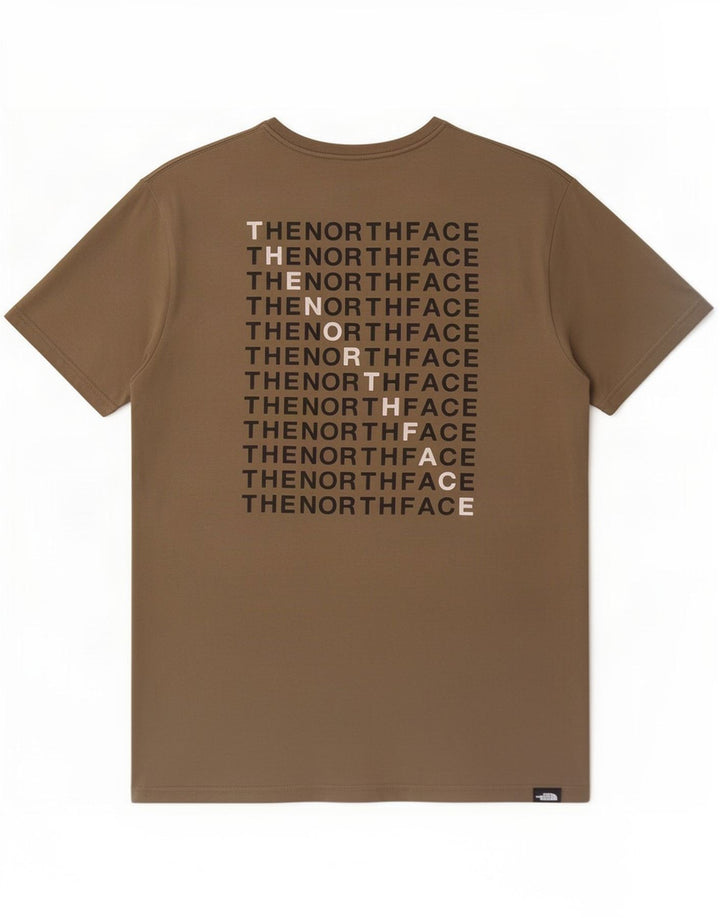 Camiseta gráfica masculina The North Face Top médio cáqui