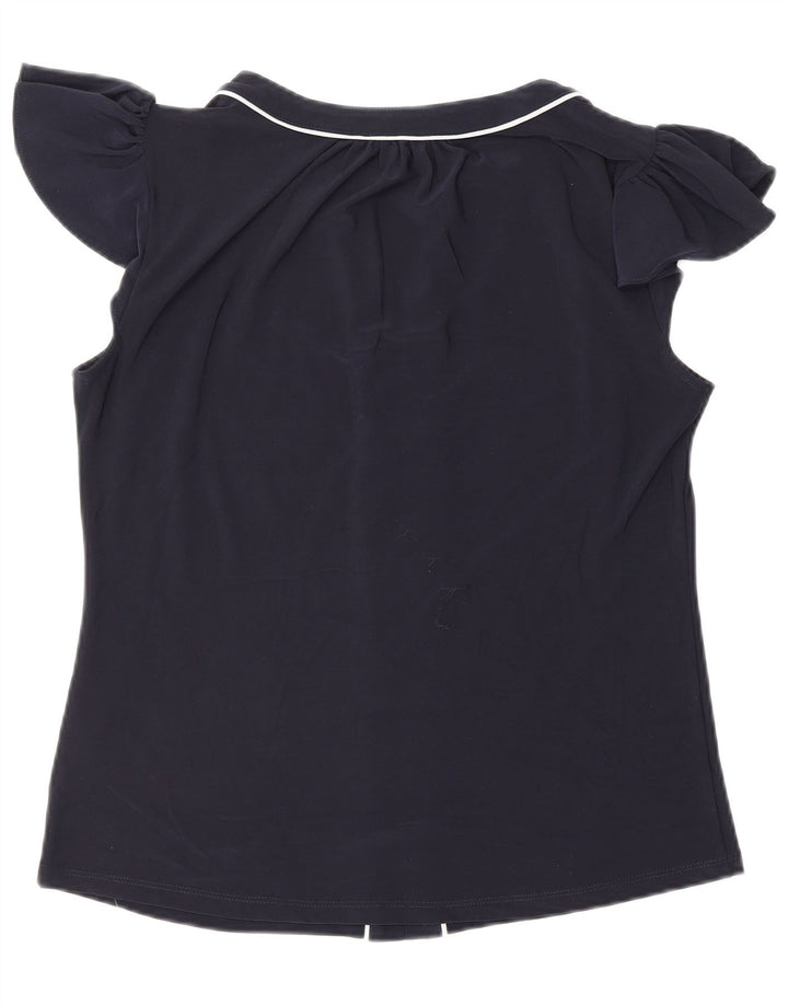 Blusa feminina TOMMY HILFIGER UK 14 poliéster azul marinho médio