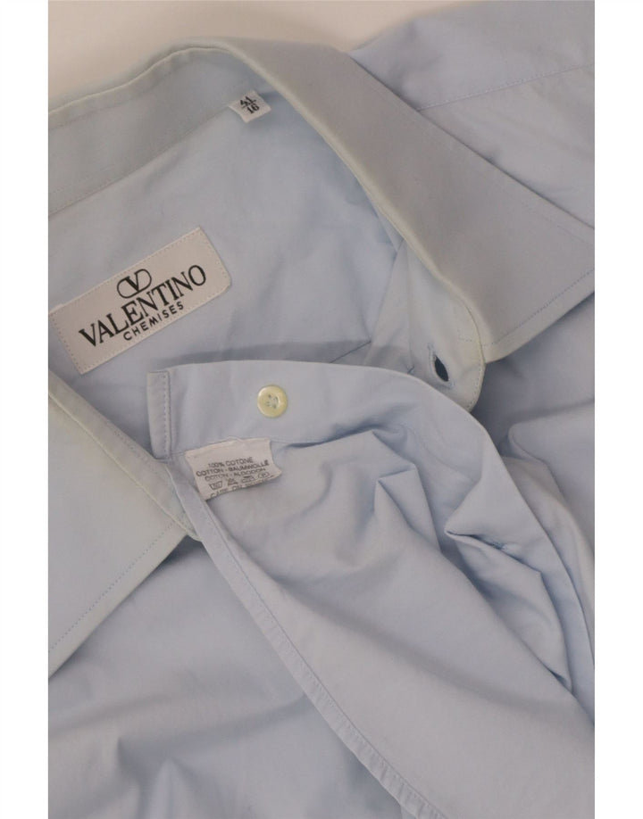 Camisa masculina Valentino tamanho 41 16 grande algodão azul