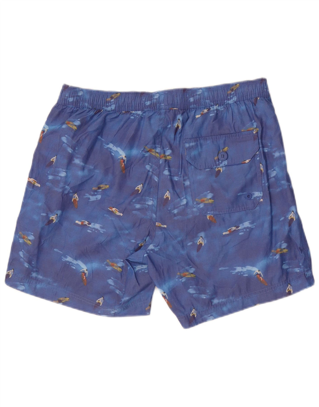 Shorts de natação masculino Fat Face gráfico azul médio poliéster