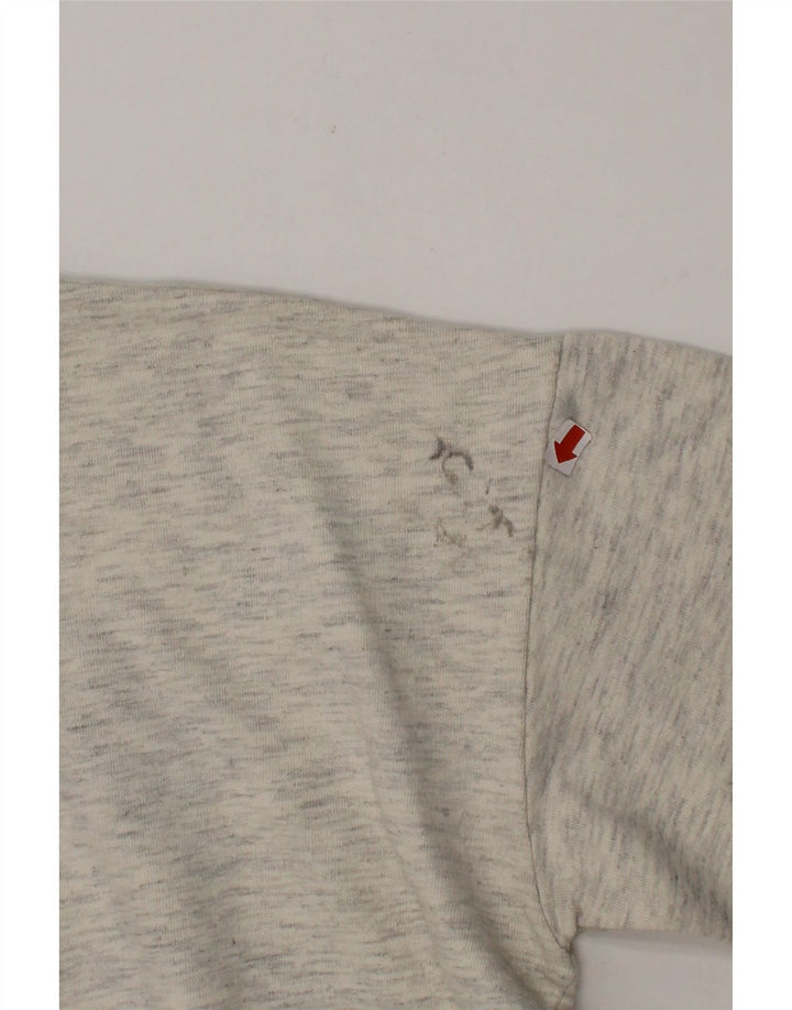 STEFANEL Girls Graphic Sweatshirt Jumper 11-12 Years Grey Cotton Vintage Stefanel and Second-Hand Stefanel from Messina Hembry 