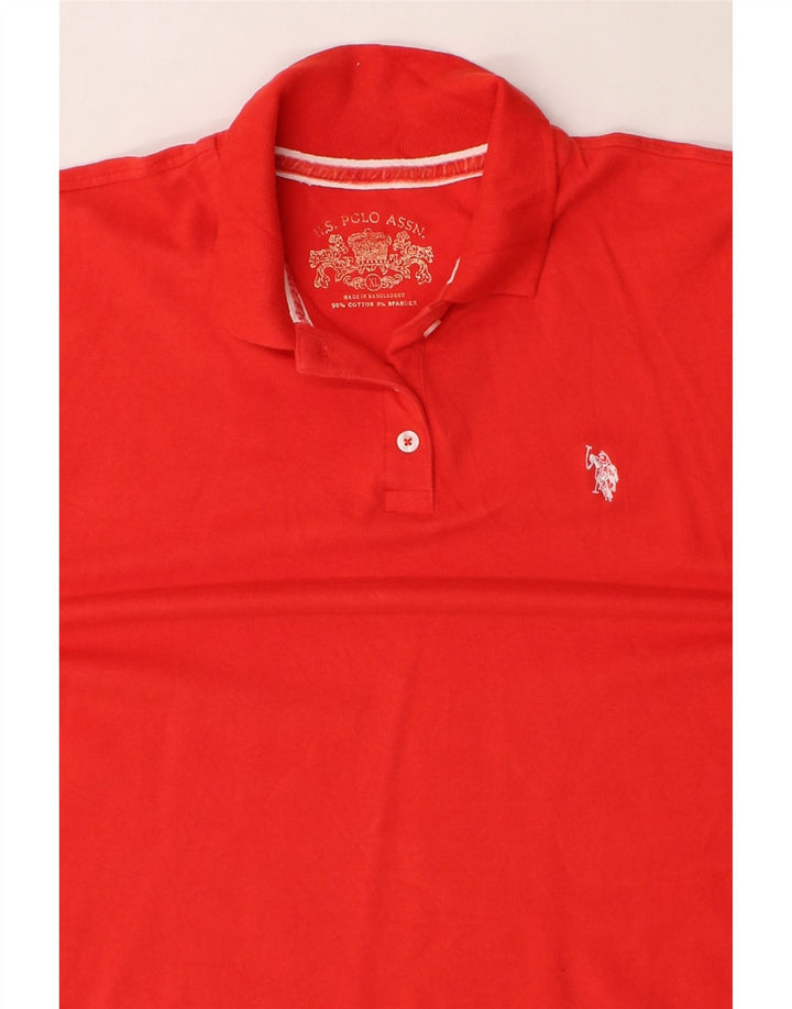 U.S. POLO ASSN. Womens Polo Shirt UK 18 XL Red Cotton Vintage U.S. Polo Assn. and Second-Hand U.S. Polo Assn. from Messina Hembry 