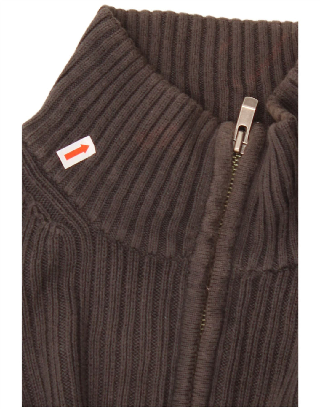 Suéter masculino CALVIN KLEIN com zíper e gola grande de algodão cinza