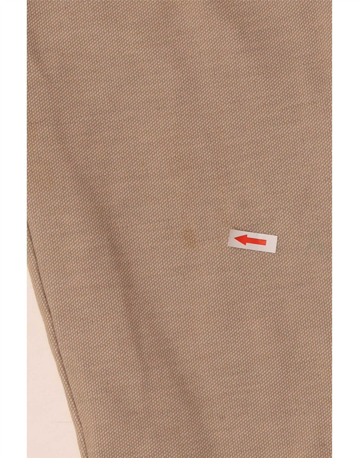 Calça feminina Zara Slim Cropped XL W34 L26 Poliéster Bege
