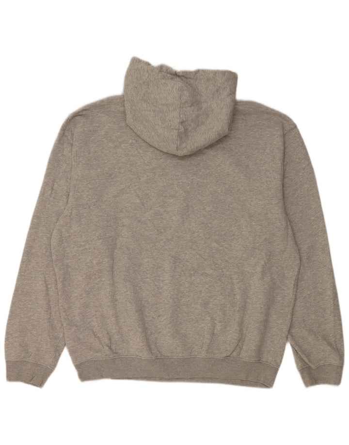 Suéter masculino com capuz Gap grande algodão manchado cinza