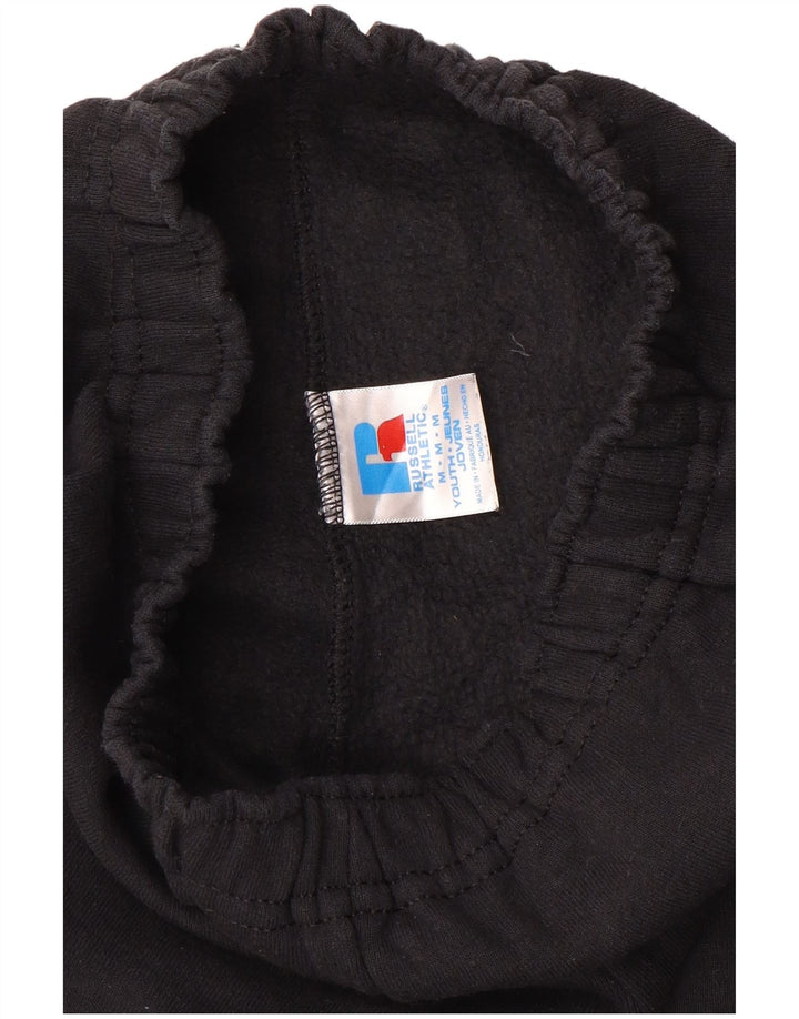 Calça de treino RUSSELL ATLÉTICA para meninos 13-14 anos médio preto algodão