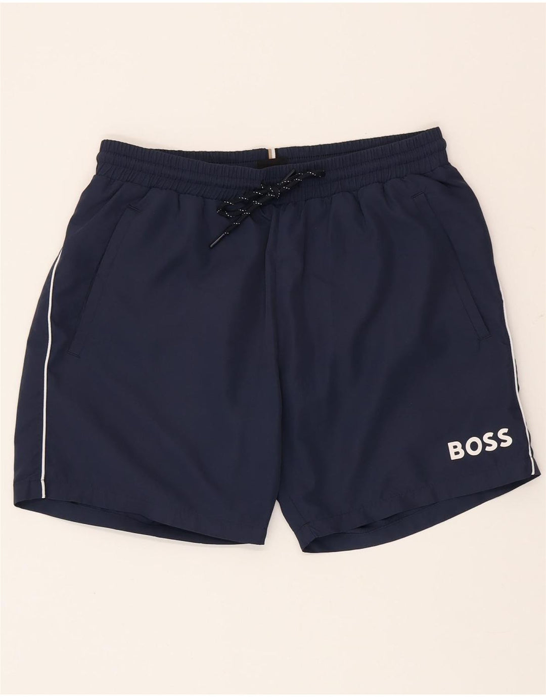 Hugo Boss Shorts de natação masculino pequeno azul marinho