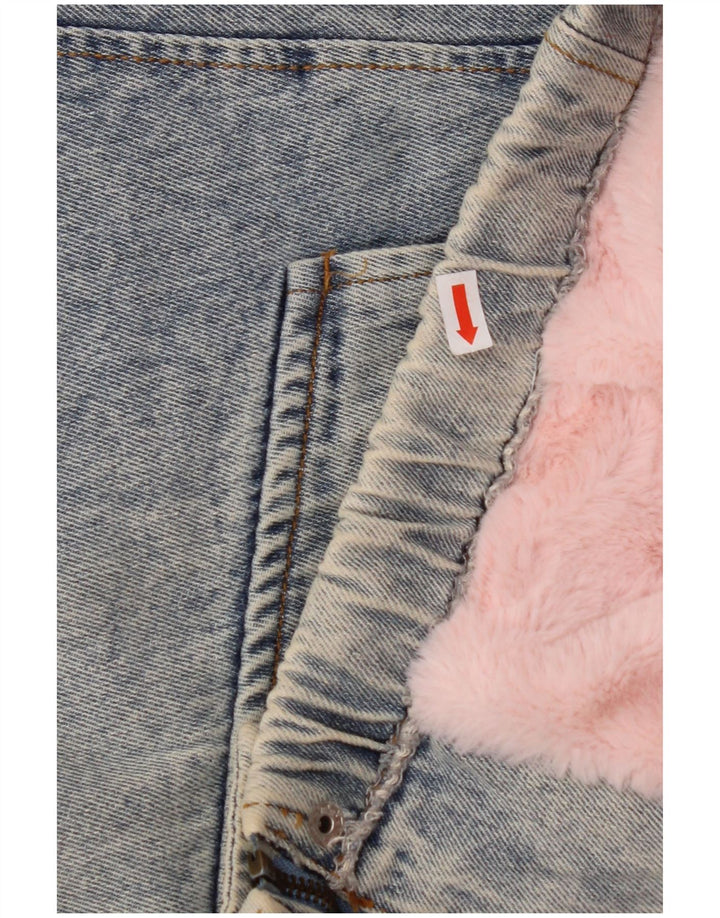 NOVA COLEÇÃO Jaqueta jeans feminina oversized manga 3/4 Reino Unido 10 pequena azul