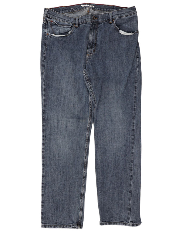 Wrangler Masculino Regular Straight Jeans W38 L32 Azul Algodão