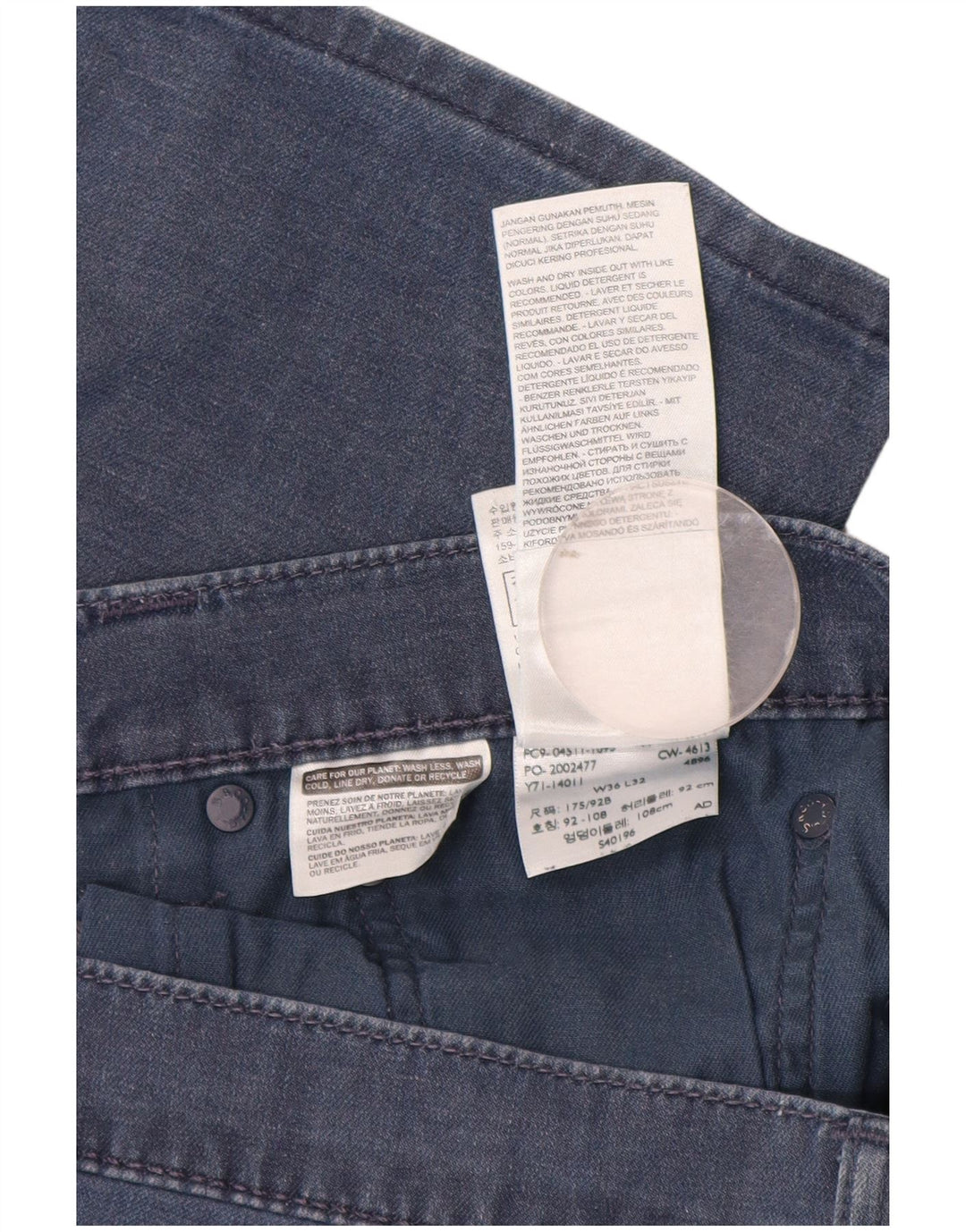 Levi's Mens Slim Jeans W36 L30 Azul Algodão