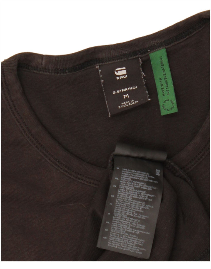 Camiseta masculina G-Star Top médio algodão preto