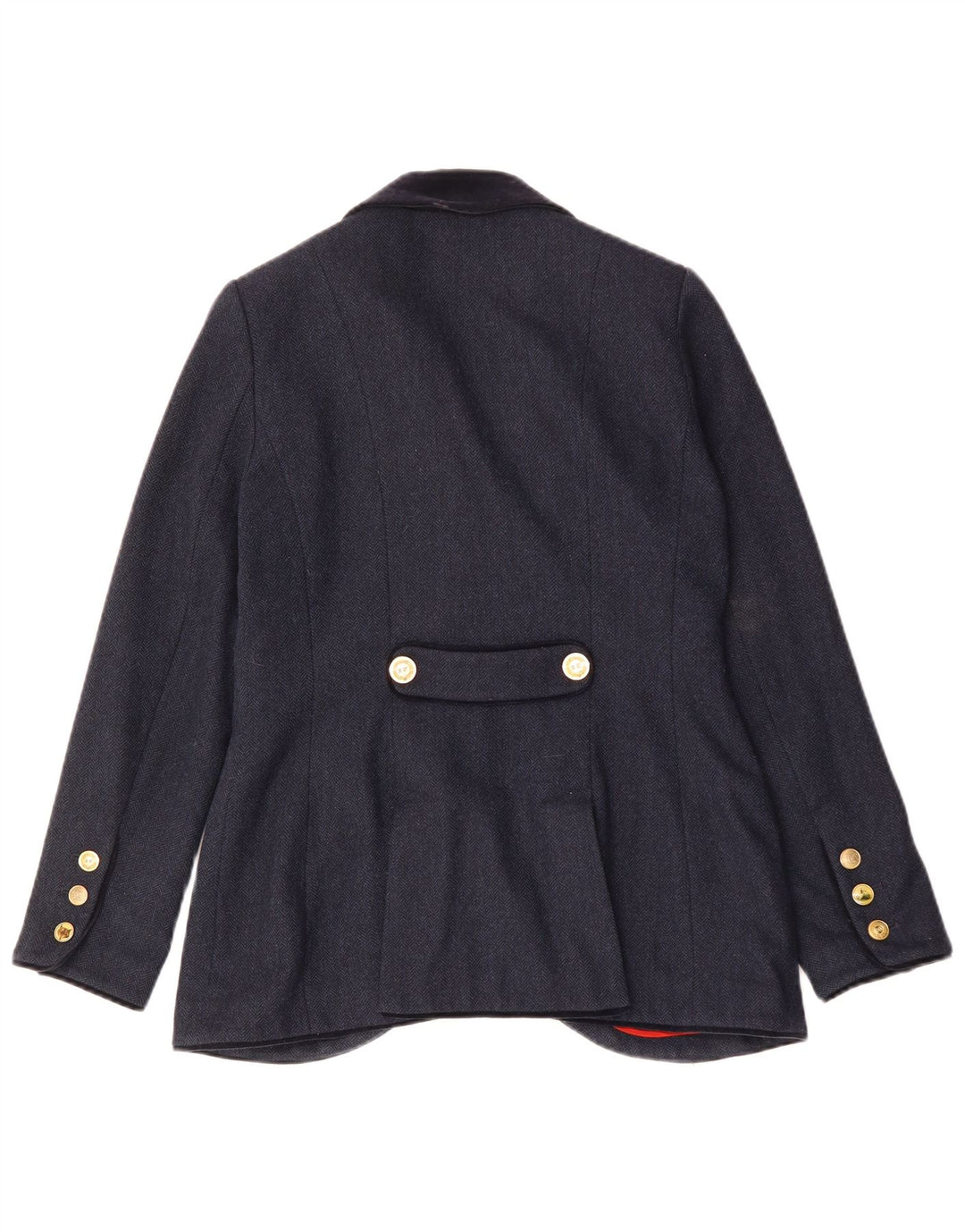 Jaqueta blazer feminina Joules com 3 botões Reino Unido 14 grande lã azul marinho