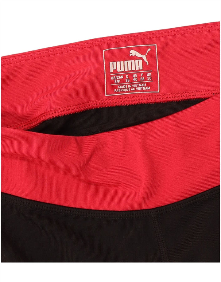 Leggings Puma Femininas UK 10 Pequenas Pretas Colorblock