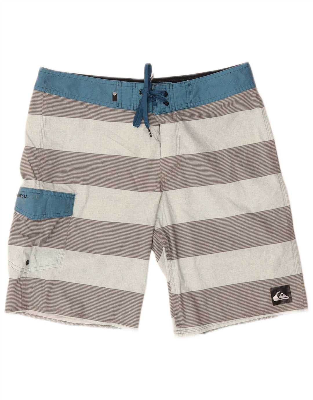 Quiksilver Shorts de natação masculino médio poliéster listrado multicolorido