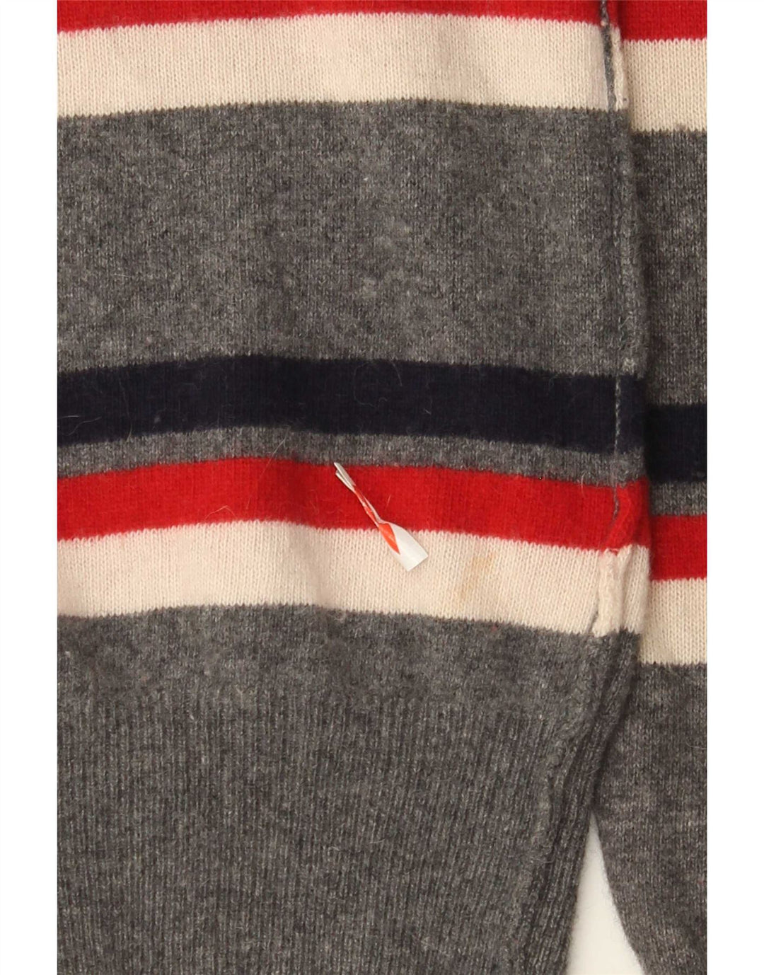 Suéter cardigã masculino Dolce & Gabbana de lã listrada cinza médio