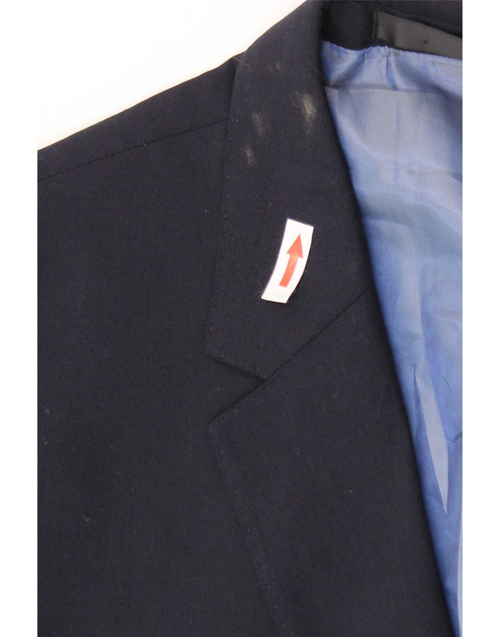 Jaqueta blazer masculina Marks & Spencer Autograph 2 botões Reino Unido 42 grande azul marinho