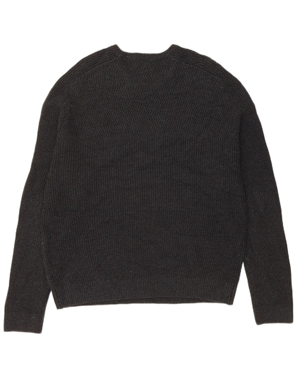 Suéter masculino Marks & Spencer com gola redonda XL cinza manchado acrílico