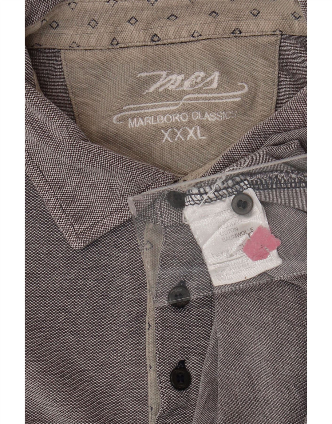 Camisa polo masculina MARLBORO CLASSICS 3XL algodão cinza