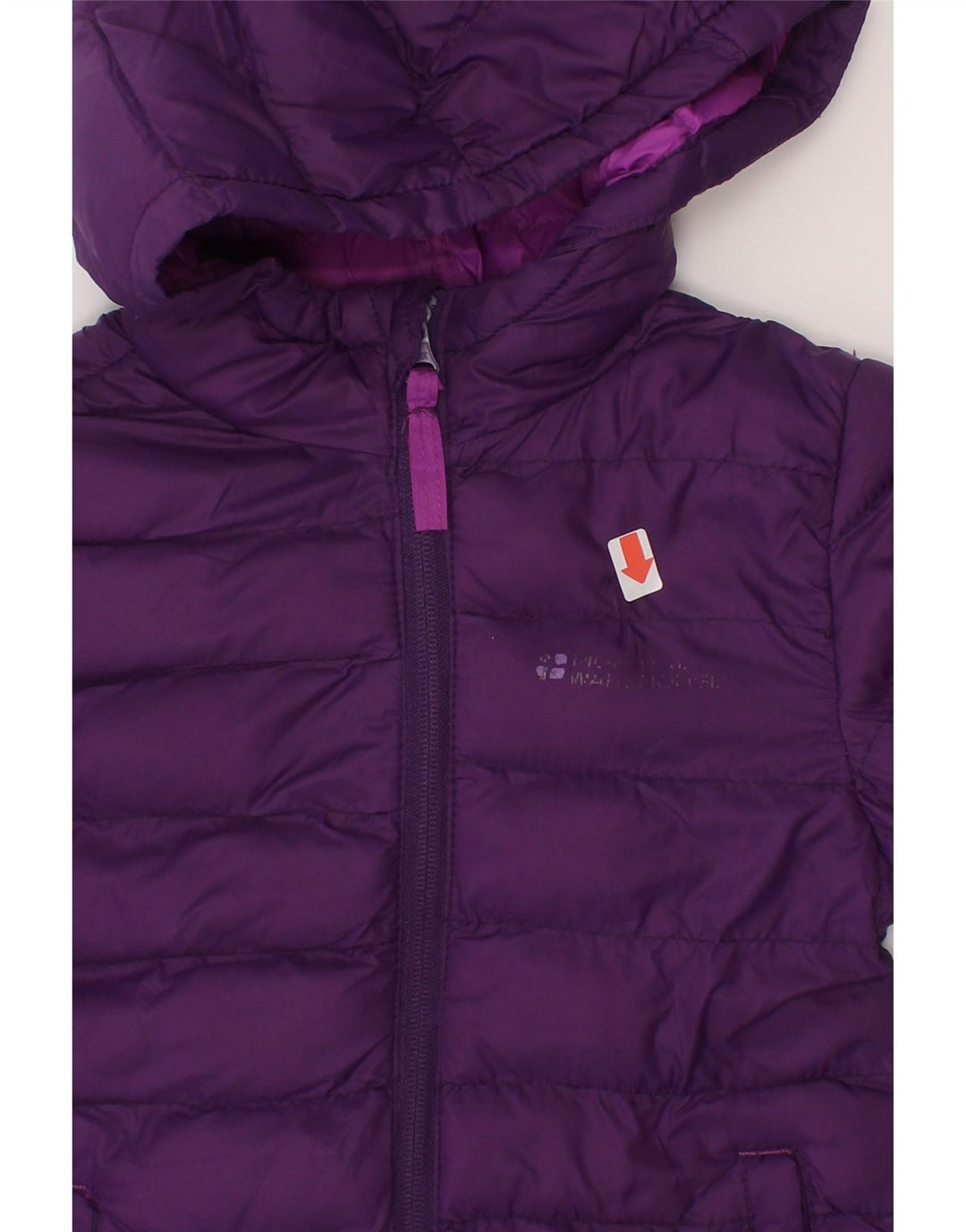 MOUNTAIN WAREHOUSE Girls Hooded Padded Jacket 3-4 Years Purple Nylon Vintage Mountain Warehouse and Second-Hand Mountain Warehouse from Messina Hembry 