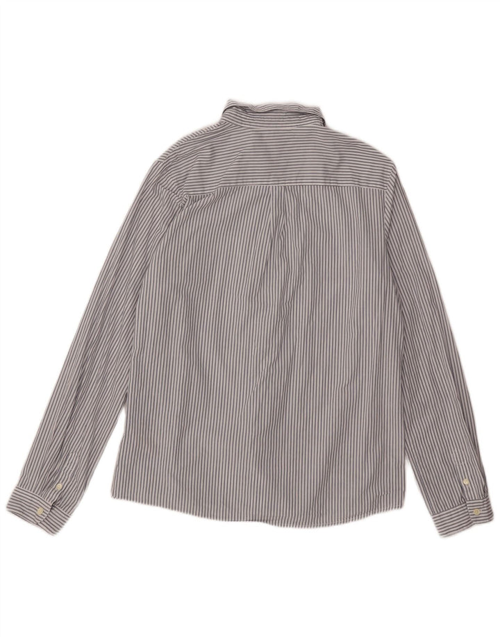Camisa masculina Scotch & Soda de algodão listrado branco médio
